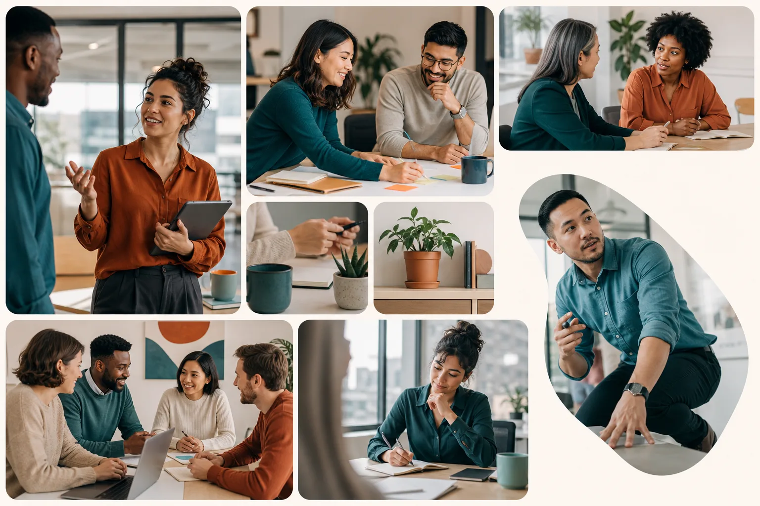 Professional reviewing notes in a bright Canadian workplace